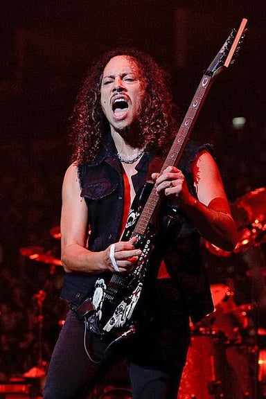 What's the name of Kirk's favorite black guitar used in Metallica's early days?