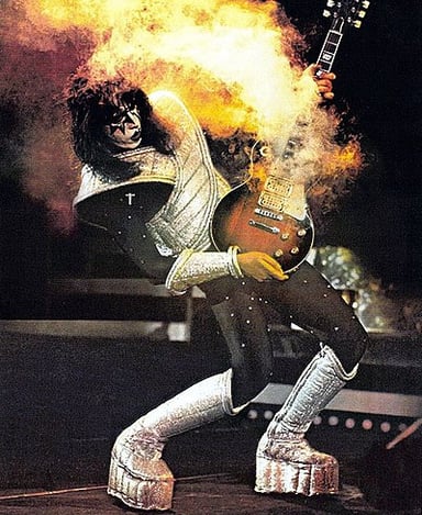 During live shows, Ace Frehley's guitar solos often feature?