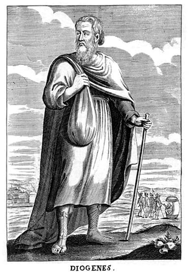 Who was Diogenes' philosophy passed on to?