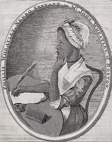 When was Phillis Wheatley's first book of poetry published?