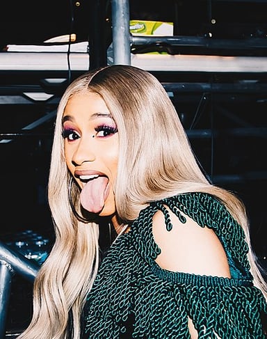 What record does Cardi B hold among women in hip hop on the Billboard Hot 100?