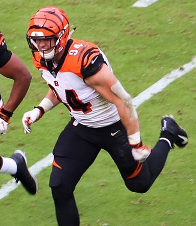 Which NFL team did Sam Hubbard score his first career touchdown against?