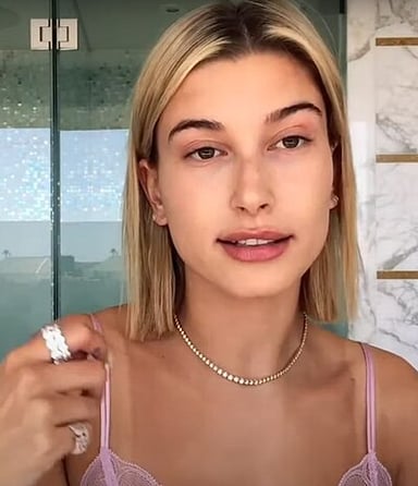 Which social media platform did Hailey Bieber first gain popularity on?
