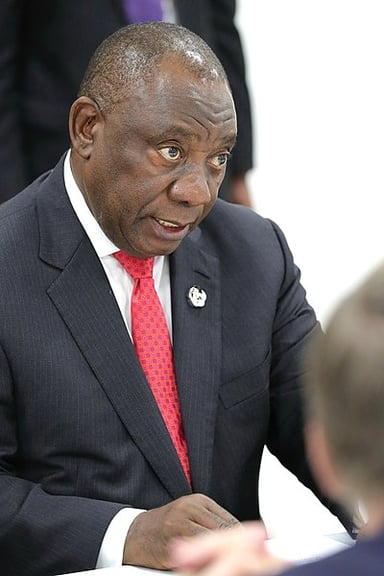 Which organization did Cyril Ramaphosa chair from 2020 to 2021?