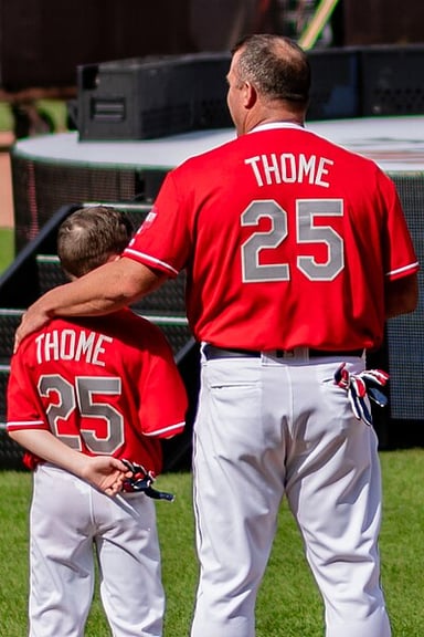 Thome's highest number of home runs in a season for the Phillies was?