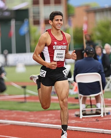 What was Fisher's time in the 2018 NCAA 5000 meters?