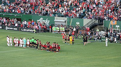 In which year did the Portland Thorns FC begin playing in the National Women's Soccer League (NWSL)?