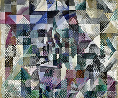 Did Delaunay's later works tend to be more figurative or more abstract?