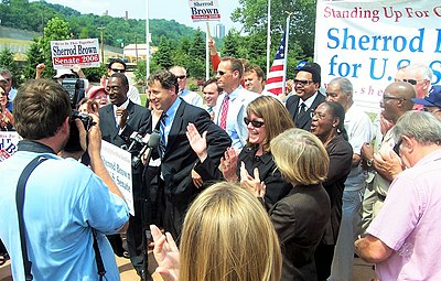 Who did Sherrod Brown defeat in the 2006 U.S. Senate election?
