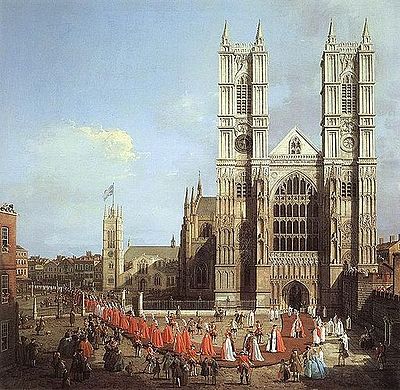 What imaginary views are found in some of Canaletto's works?