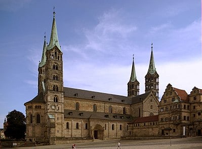 Which emperor is buried in Bamberg's old town?