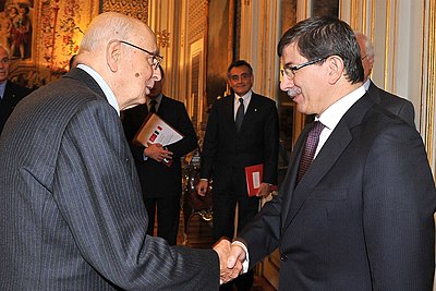 What position did Ahmet Davutoğlu hold from 2009 to 2014?