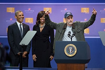 What advocacy work is Jon Stewart known for?
