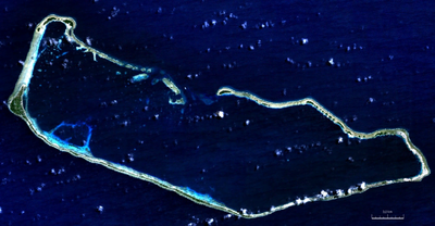 How many islands make up the Majuro atoll?