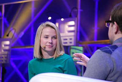 What position did Marissa Mayer hold at Yahoo!?