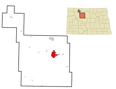 What is the county seat of Ward County, North Dakota?