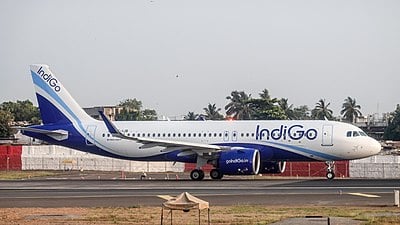 What is IndiGo's market share in the Indian domestic market as of April 2023?