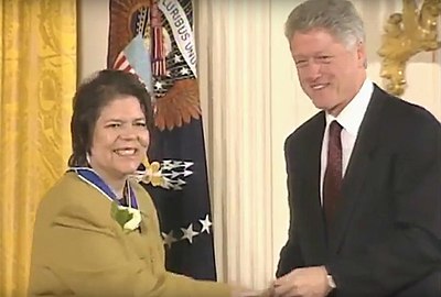 What title did Mankiller hold when she was hired by the Cherokee Nation?