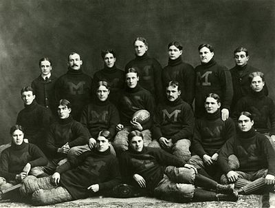 Which future U.S. President played for the Michigan Wolverines football team?