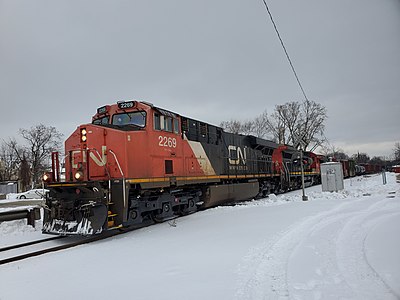 What is the approximate market cap of the Canadian National Railway as of July 2019?