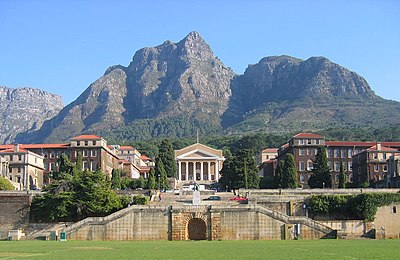 Which language are the degrees at the University of Cape Town taught in?