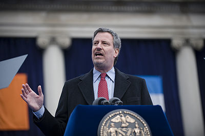During which years was de Blasio NYC's Public Advocate?
