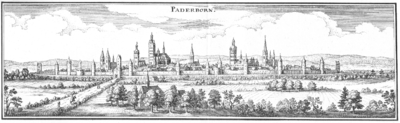 Which castle is located near Paderborn?