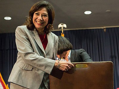 What issues Hilda Solis prioritize as a Supervisor for Downtown Los Angeles?