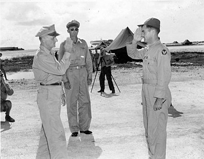 In which decade did Paul Tibbets command the 6th Air Division?