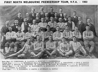 In which year was the North Melbourne Football Club founded?