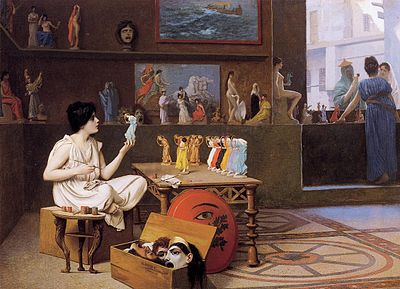 Besides Greek mythology, what is another frequent subject in Gérôme's work?