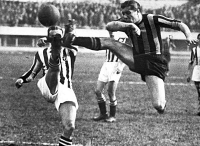 What position did Meazza play?