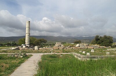 Which ancient city-state was Samos known to be rich and powerful?