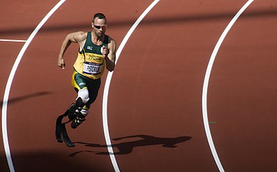 At the 2012 Summer Olympics, what milestone did Pistorius achieve?