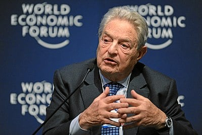 In which of the listed events did George Soros attend?[br](Select 2 answers)