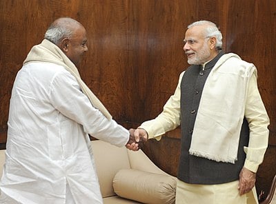 During which event was H. D. Deve Gowda imprisoned?
