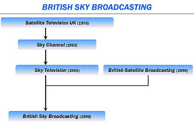 Which two companies merged to form Sky Group in 1990?