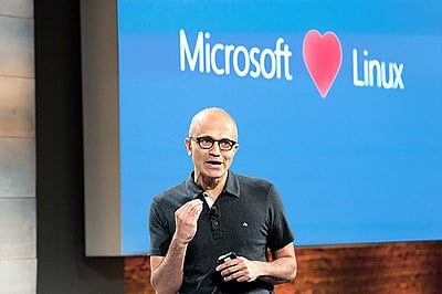 In which year did Satya Nadella become the executive chairman of Microsoft?