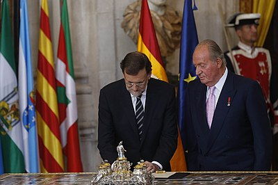 What peaked in June 2012 during Rajoy's term?