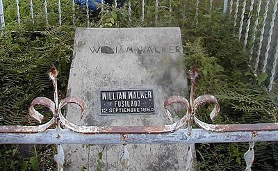 On what date did William Walker pass away?
