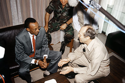 What was the name of the dictator replaced by Laurent-Désiré Kabila in the first Congo war?