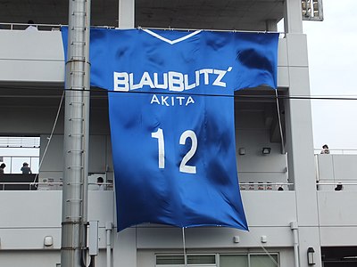 What is the main color of Blaublitz Akita's away kit?