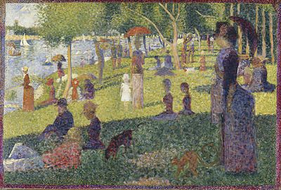 In which year did Seurat complete his most famous work?
