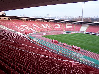 What do they call the stadium where FK Crvena Zvezda play their home games?