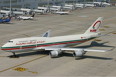 What is the primary color of Royal Air Maroc's logo?