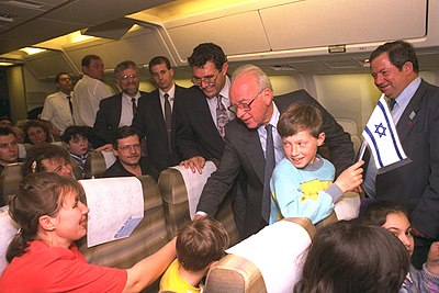 In 1992, on which platform was Rabin re-elected as Prime Minister?