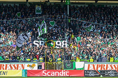 What is the highest average attendance among football clubs in the Nordic countries?