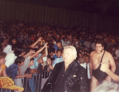 Which wrestling hall of fame includes André as a charter member?