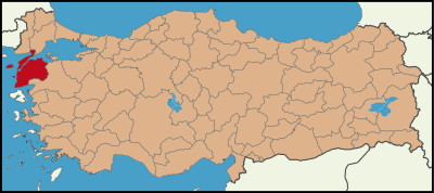 How many residents did Çanakkale have in 2021 according to the latest statistics?