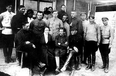 After the 1917 revolution, what position did Nestor Makhno have in his home town?
